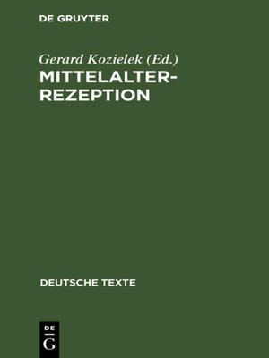 cover image of Mittelalterrezeption